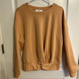 Women's Peach Knotted Sweatshirt